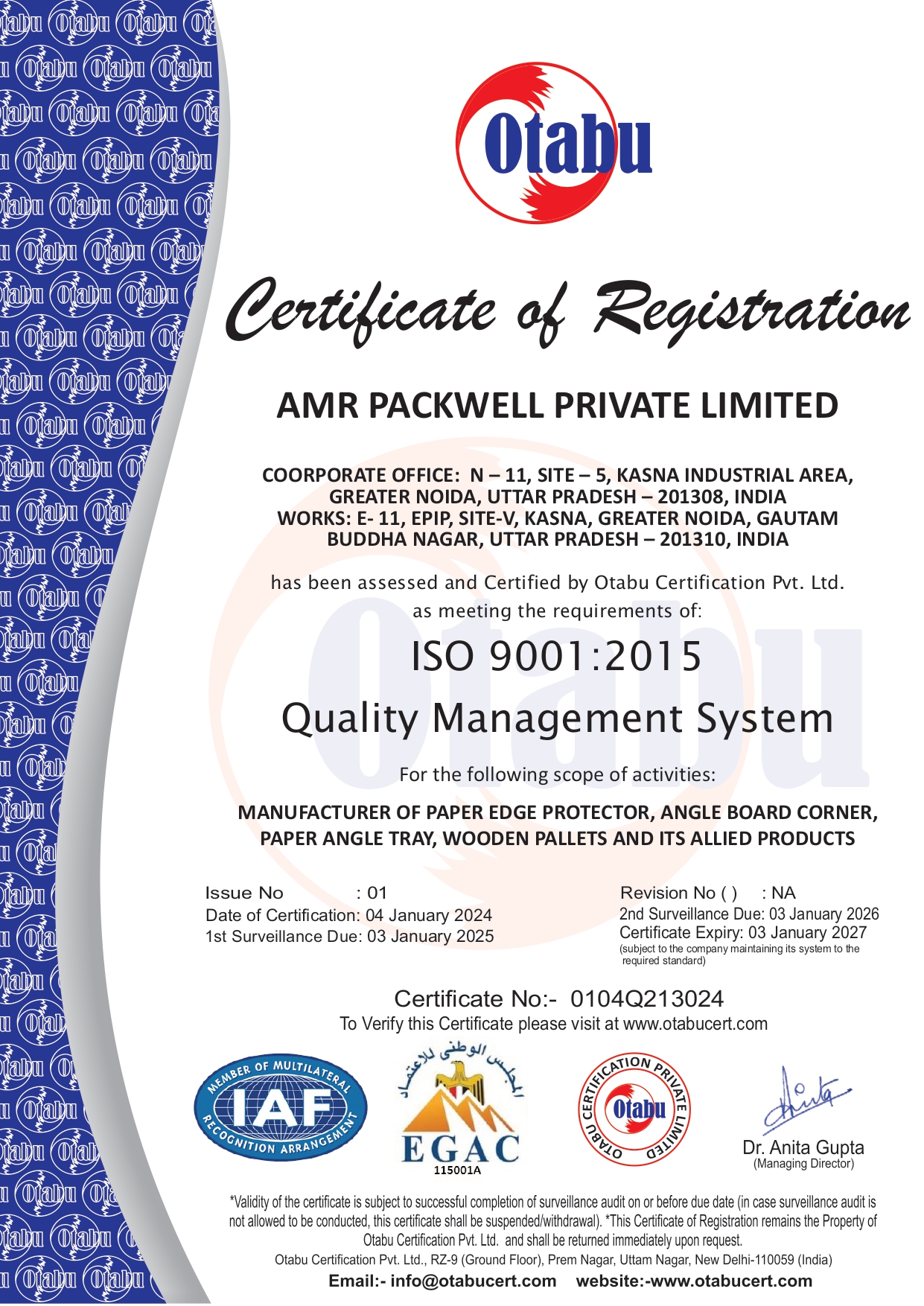 Company Certification